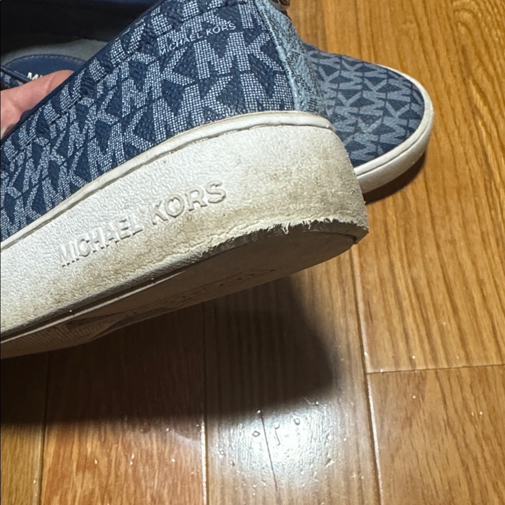 Michael Kors Blue Logo Slip-On Sneakers - Picture 10 of 12